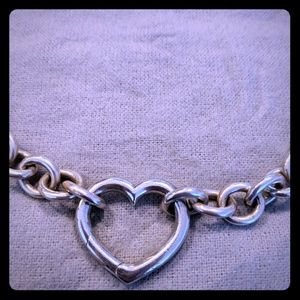 Tiffany & Co heart clasp chain link necklace